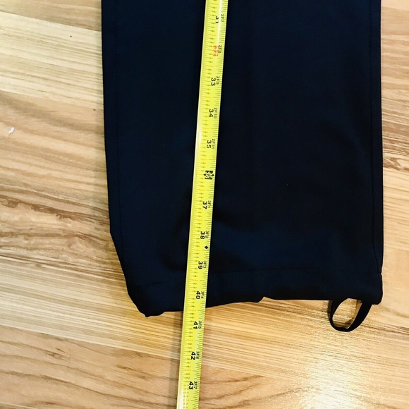 Athleta Womens Size 6 Midtown Trouser Pants Black Wide Leg Drawstring Ankle - Picture 6 of 6